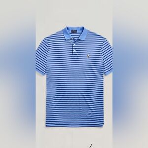 Mens Large Polo Blue/Navy Striped shirt